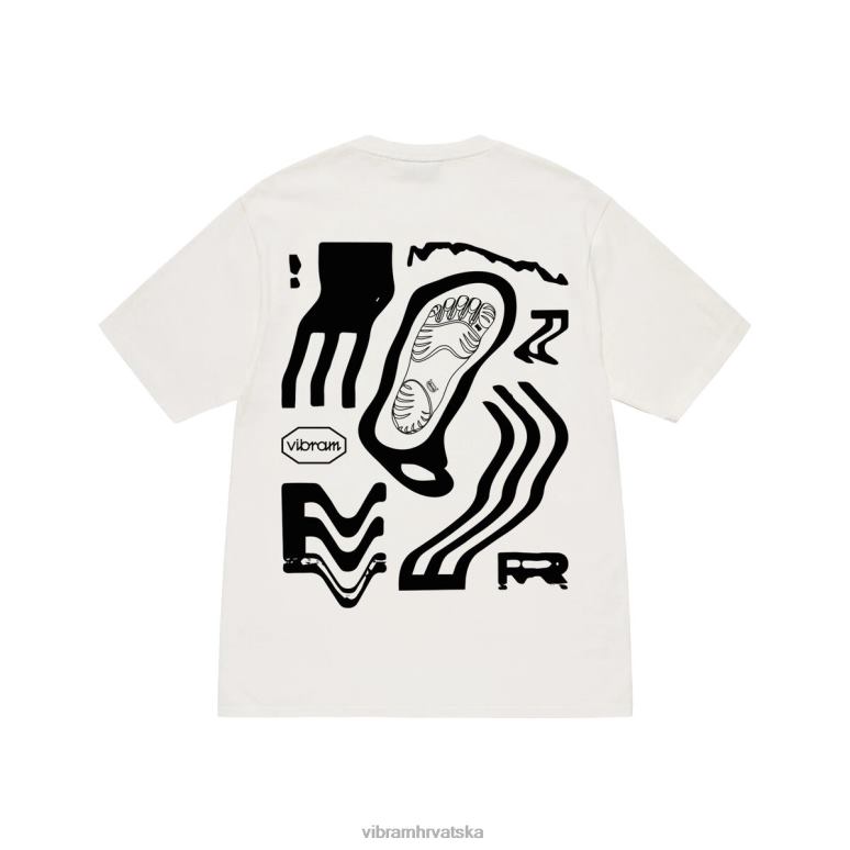 uniseks majica \"slobodno se kreći\". bijela Vibram 0LHXH45 odjeća