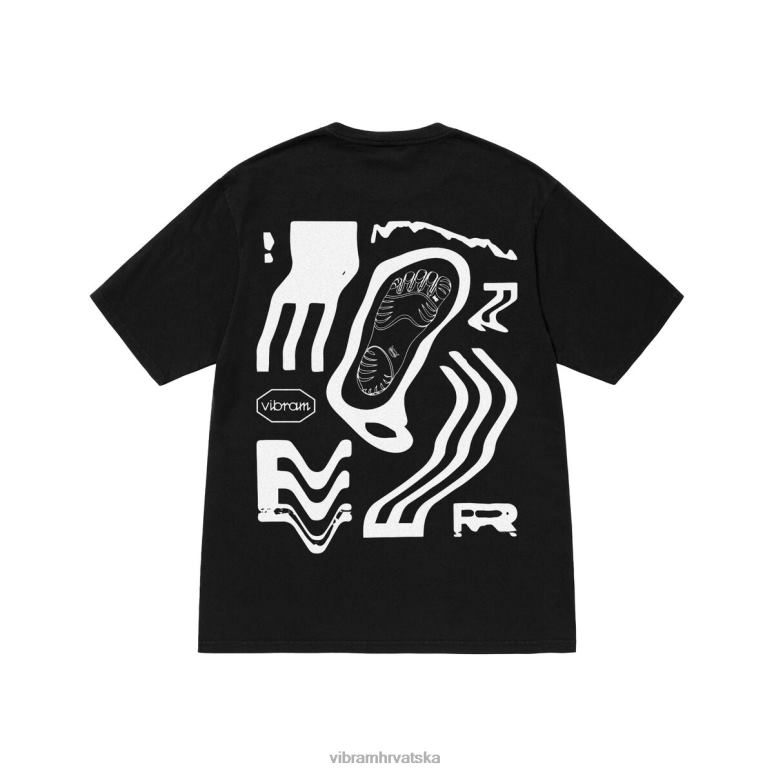 uniseks majica \"slobodno se kreći\". crno Vibram 0LHXH44 odjeća