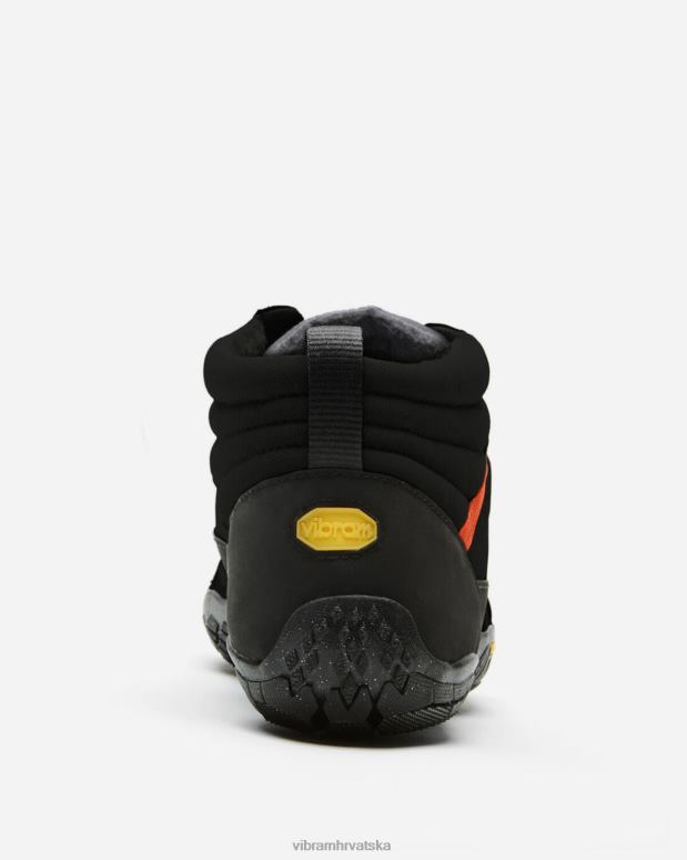 muškarci v-trek izolirani crno/sivo/plameno crveno Vibram 0LHXH36 obuća